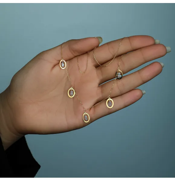 18 karat gold choker, made in Turkey - (H-948)
