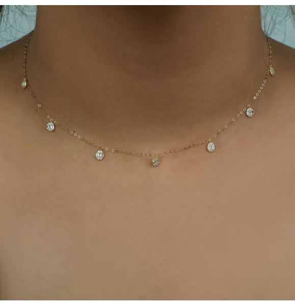 18 karat gold choker, made in Turkey