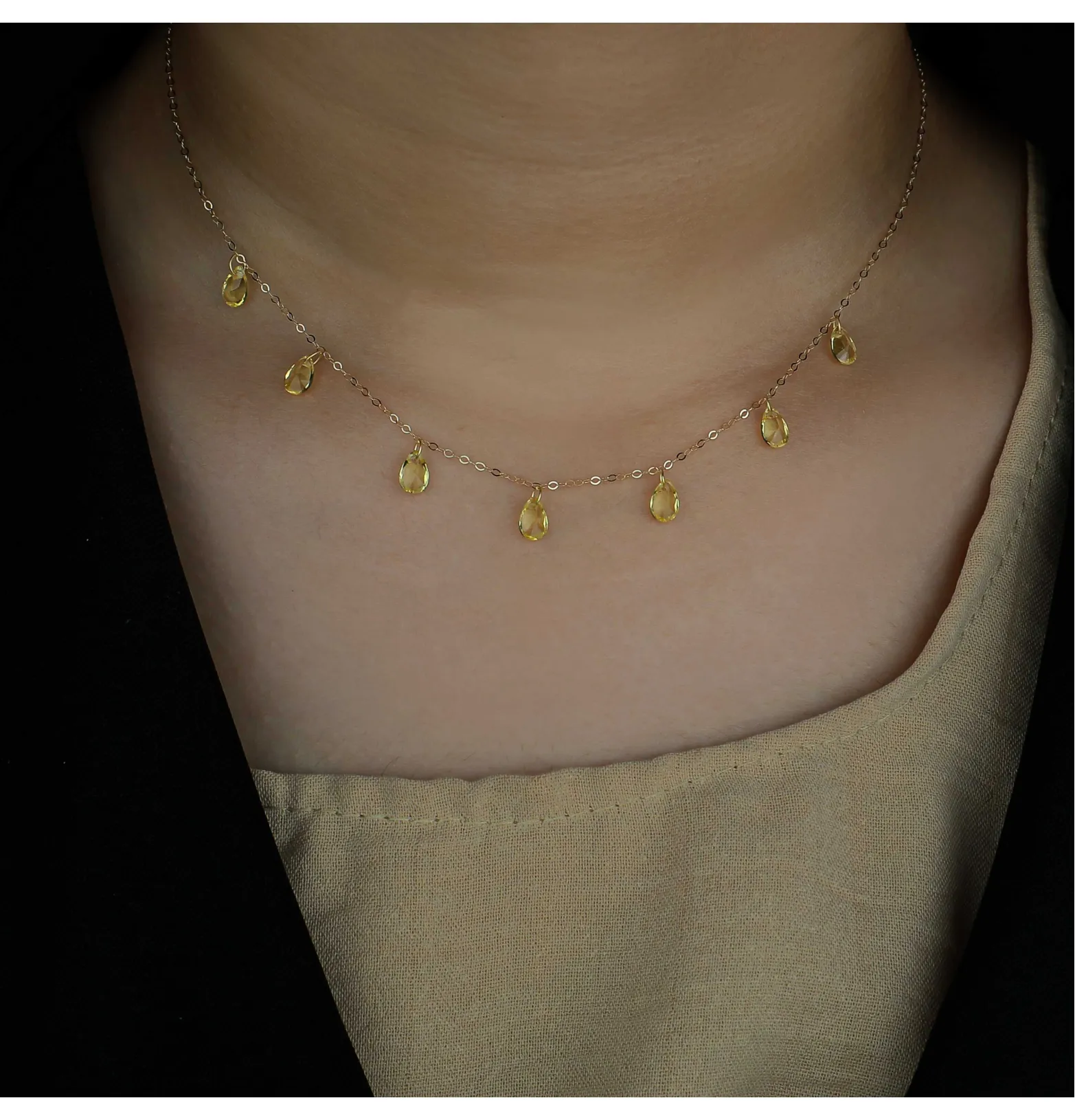 18 karat gold choker, made in Turkey