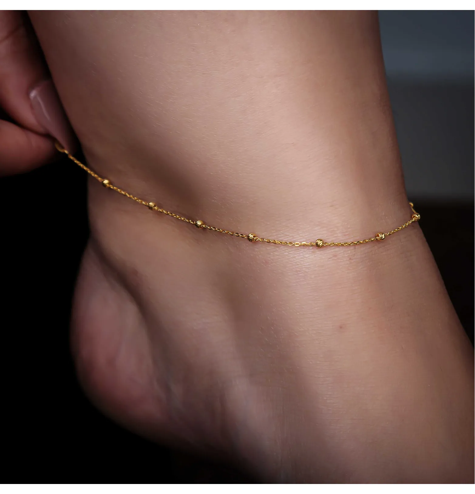 21 karat gold anklet, Turkish made