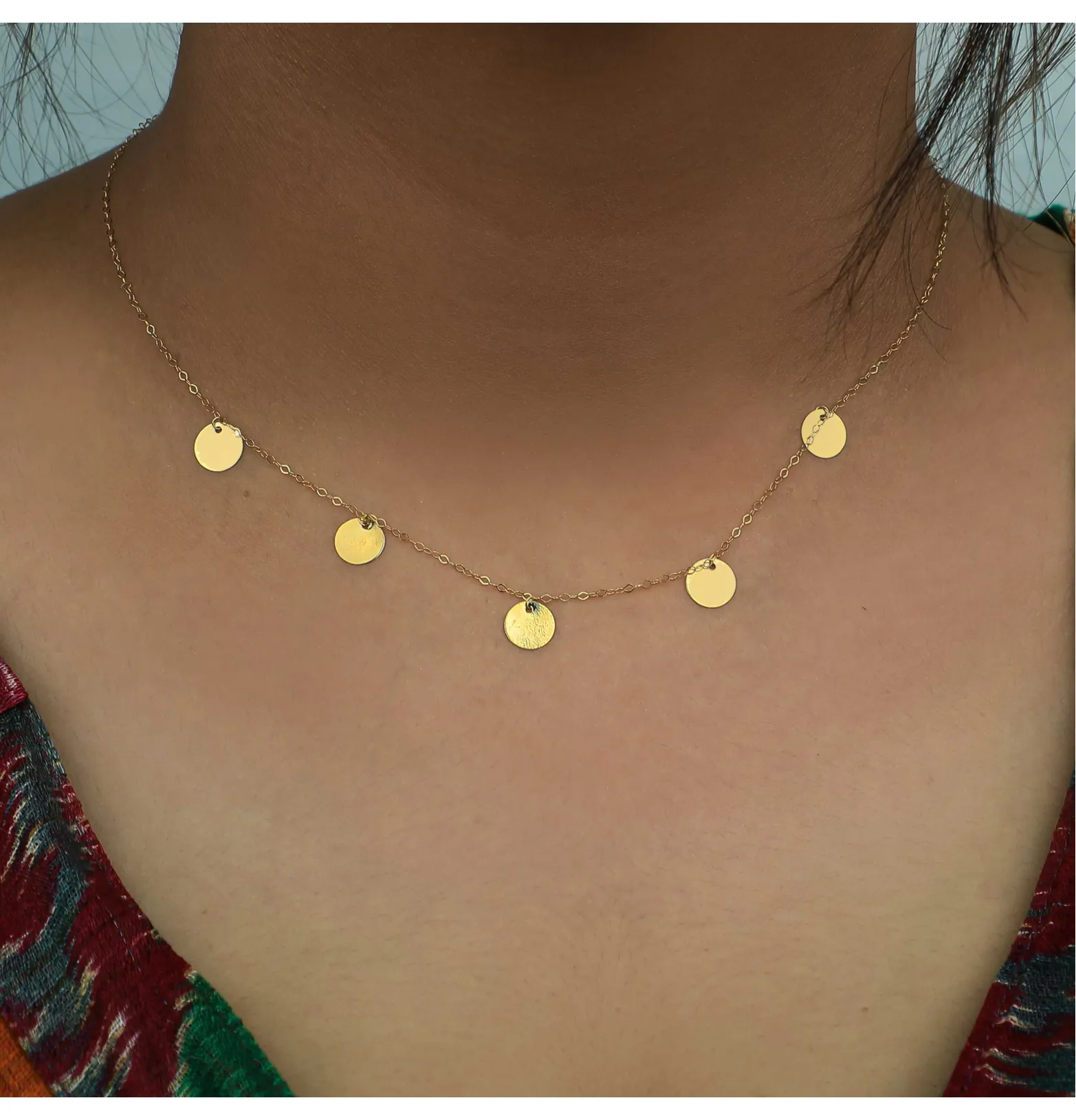 18 karat gold choker, made in Turkey