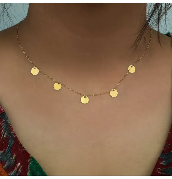18 karat gold choker, made in Turkey - (H-958)