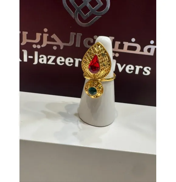 925 sterling silver plated ring - (J-0293)