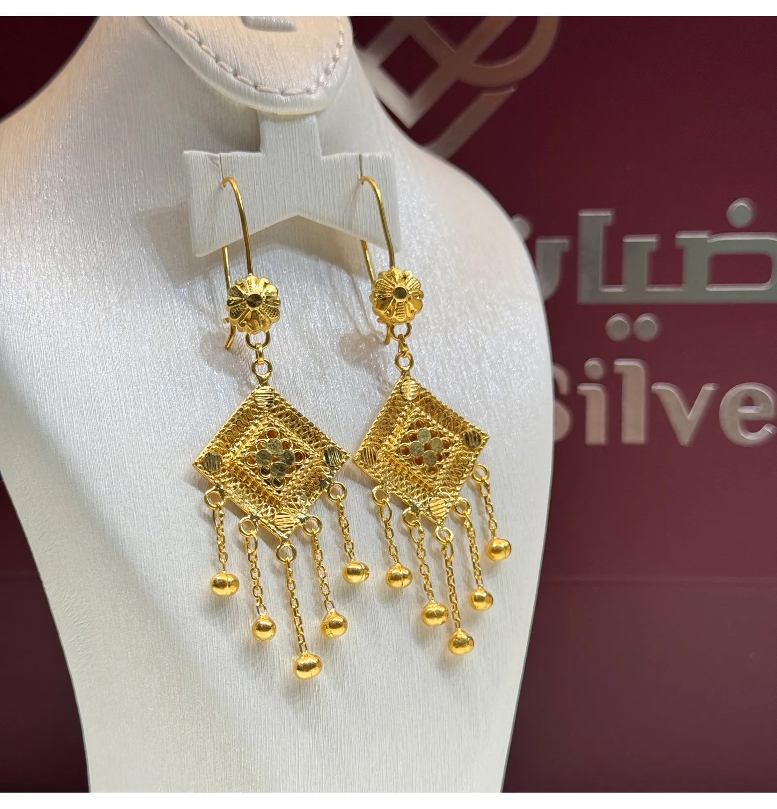 925 sterling silver plated pendant earring