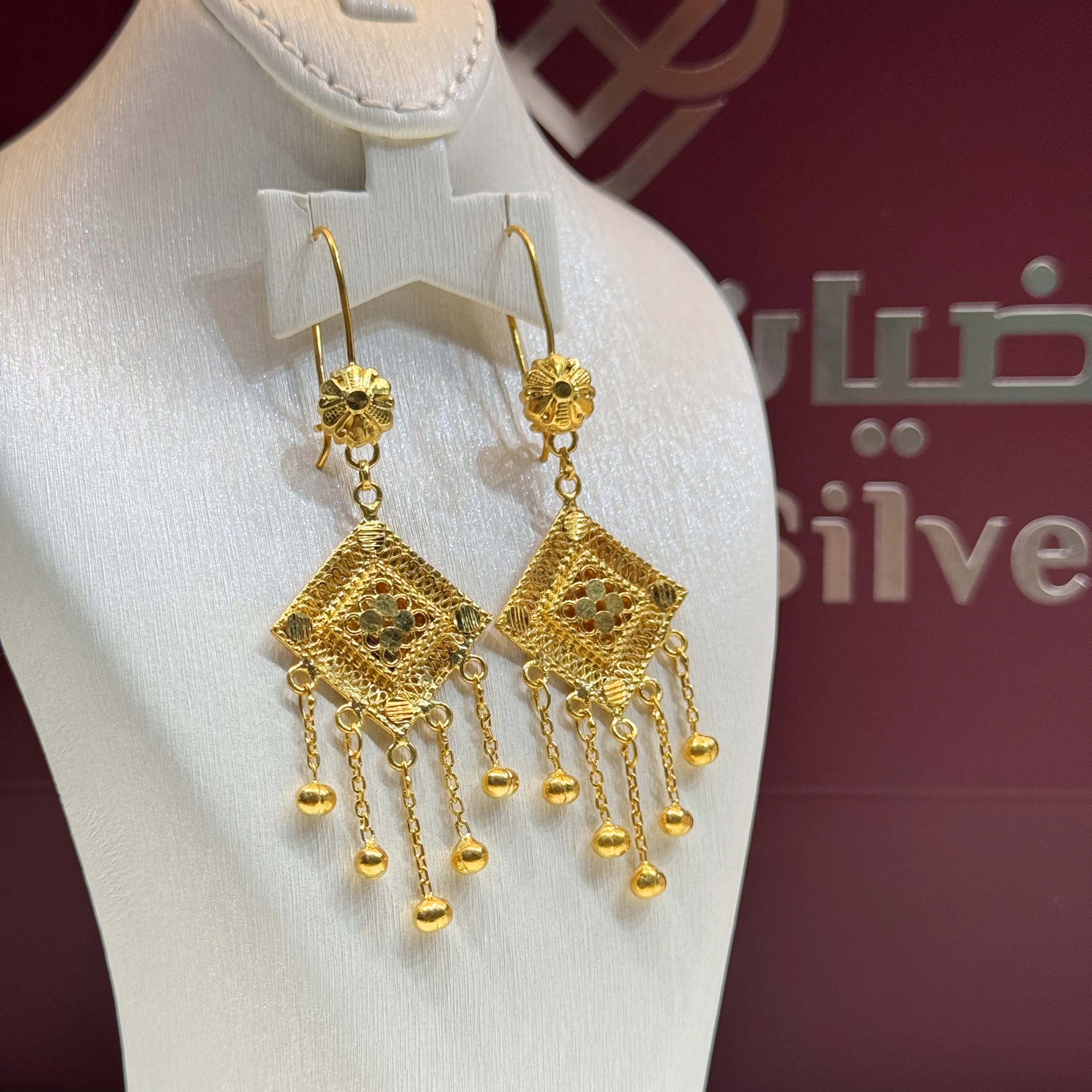 925 sterling silver plated pendant earring