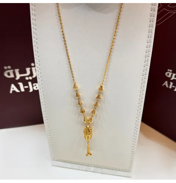 925 silver plated rosary necklace - (J-235)