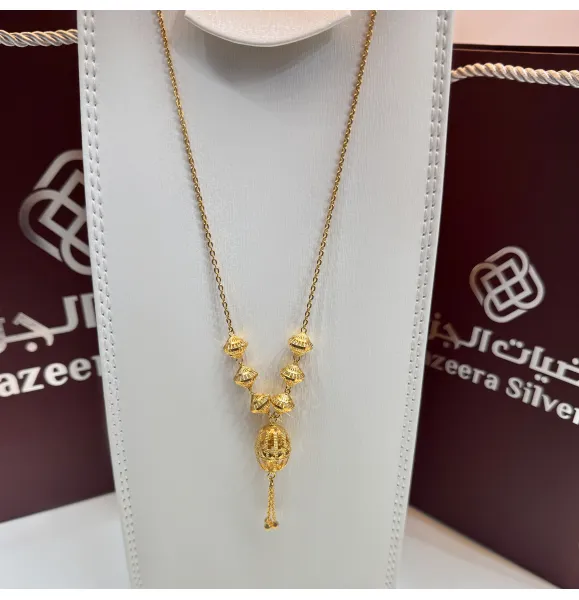 926 sterling silver plated rosary necklace - (J-237)