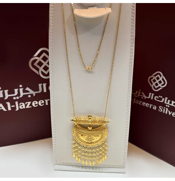 925 silver plated rosary necklace - (J-239)