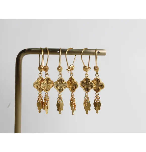 925 sterling silver plated pendant earring - (J-0299)