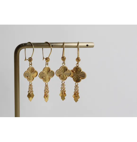 925 sterling silver plated pendant earring - (J-0300)