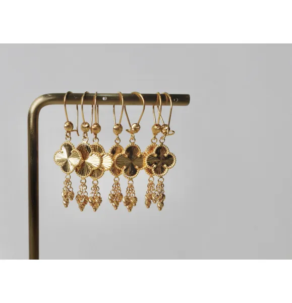 925 sterling silver plated pendant earring - (J-0302)