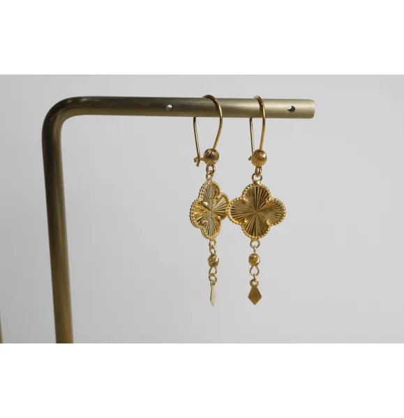 925 sterling silver plated pendant earring - (J-0314)