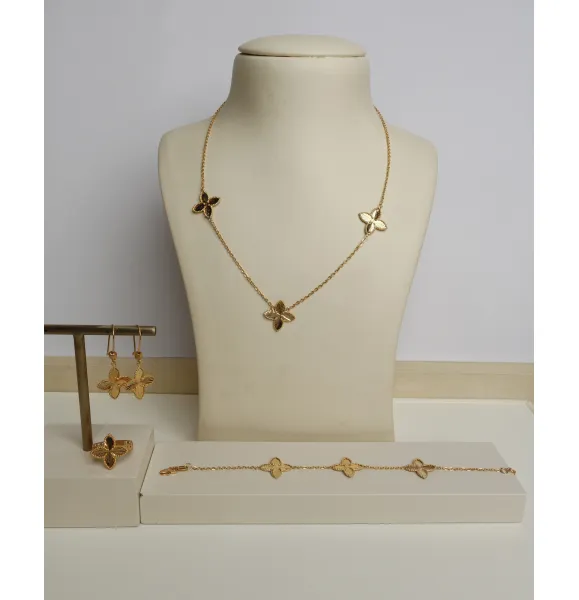 925 sterling silver plated set, made in Singapore - (J-0364)