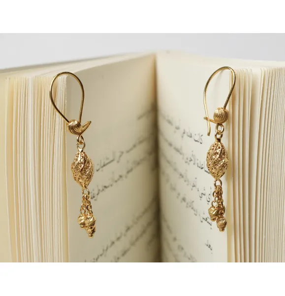 929 sterling silver plated pendant earring - (J-0389)