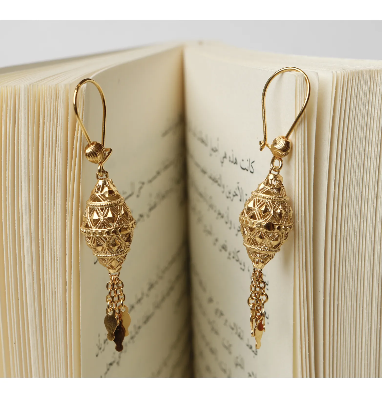 930 plated silver pendant earring