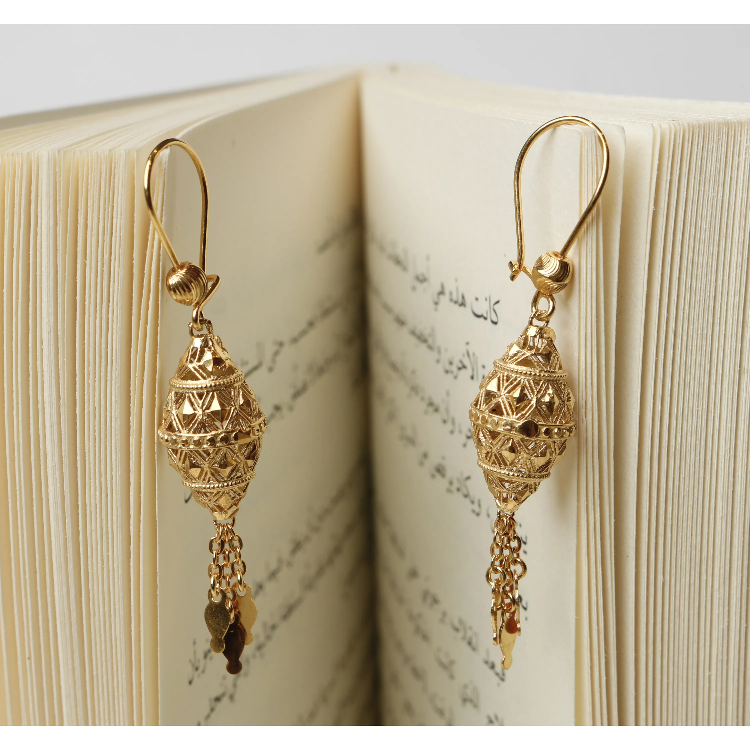 930 plated silver pendant earring