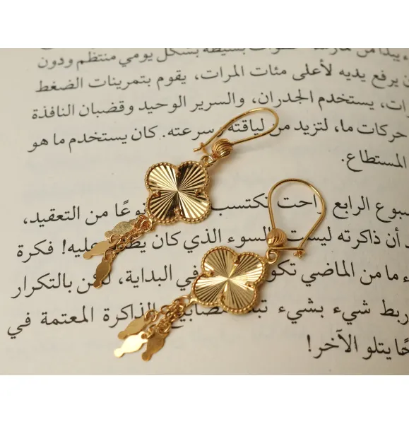 926 sterling silver plated pendant earring - (J-0407)