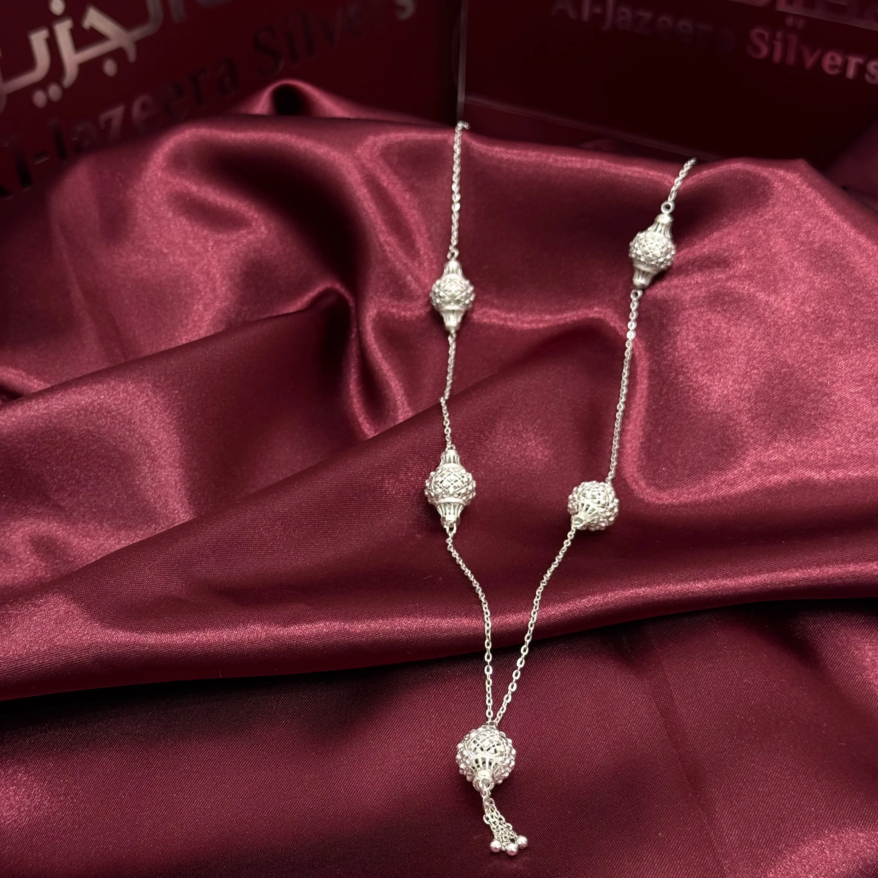 925 sterling silver plated prayer beads necklace