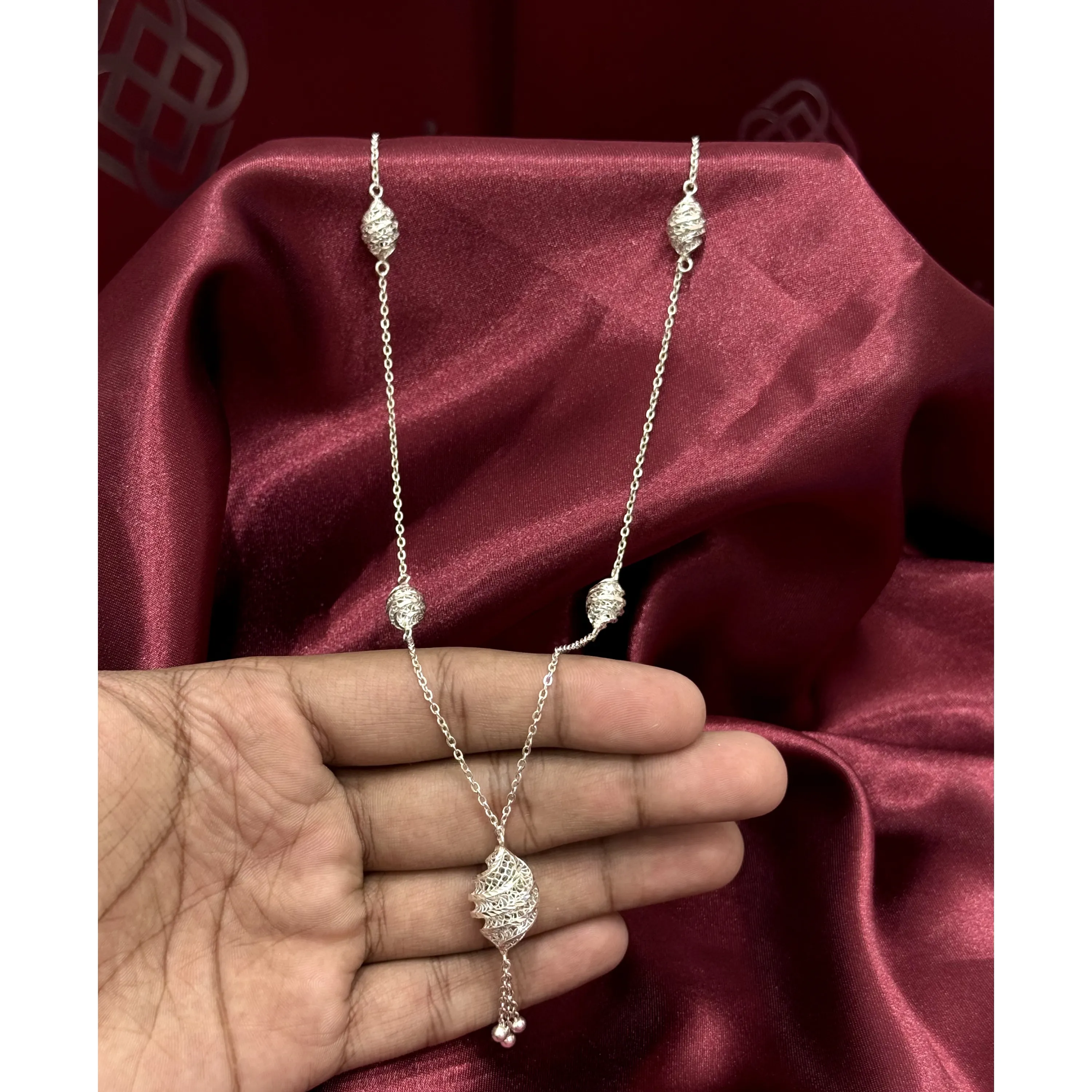 926 plated silver prayer beads necklace 926 plated silver prayer beads necklace