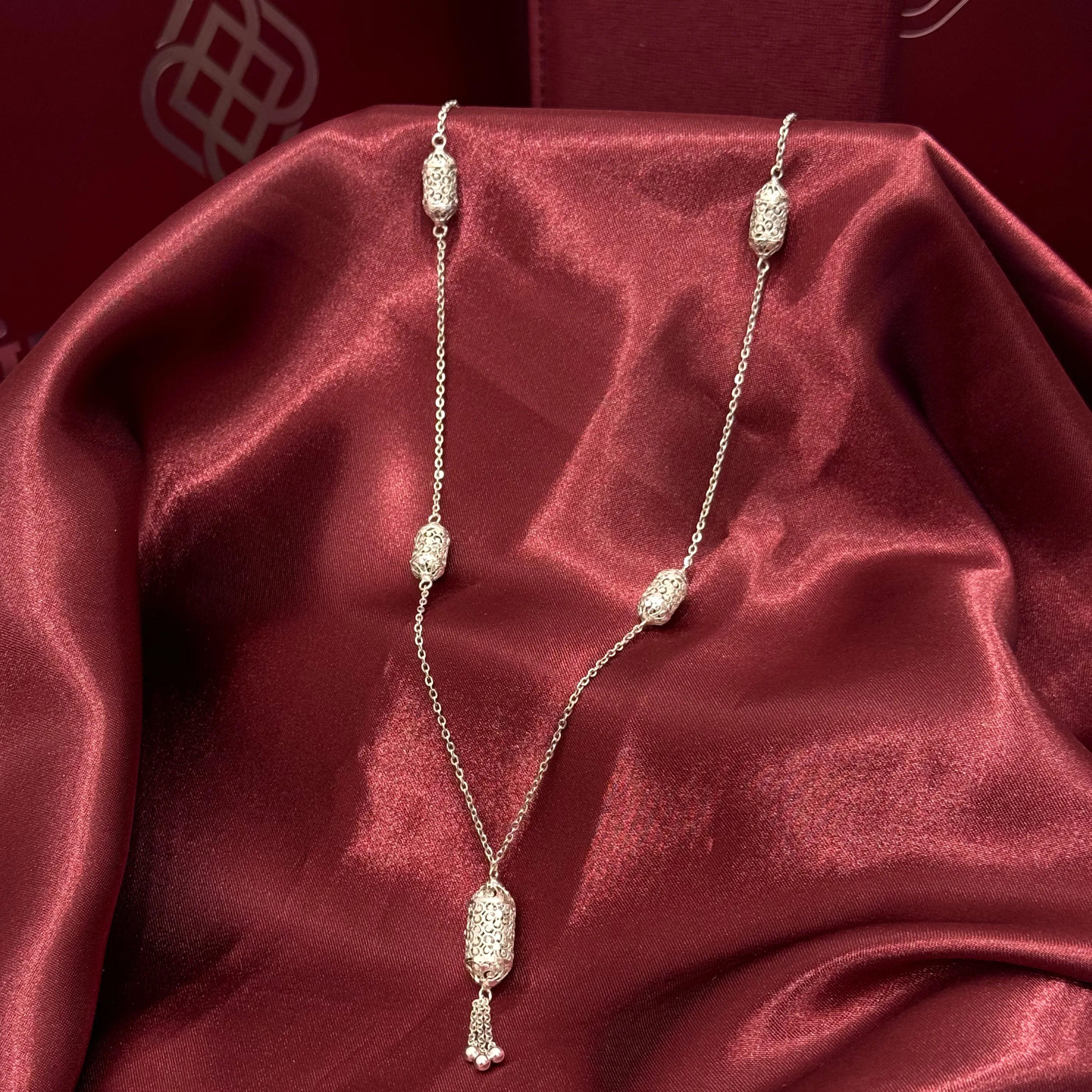 935 sterling silver plated prayer beads necklace