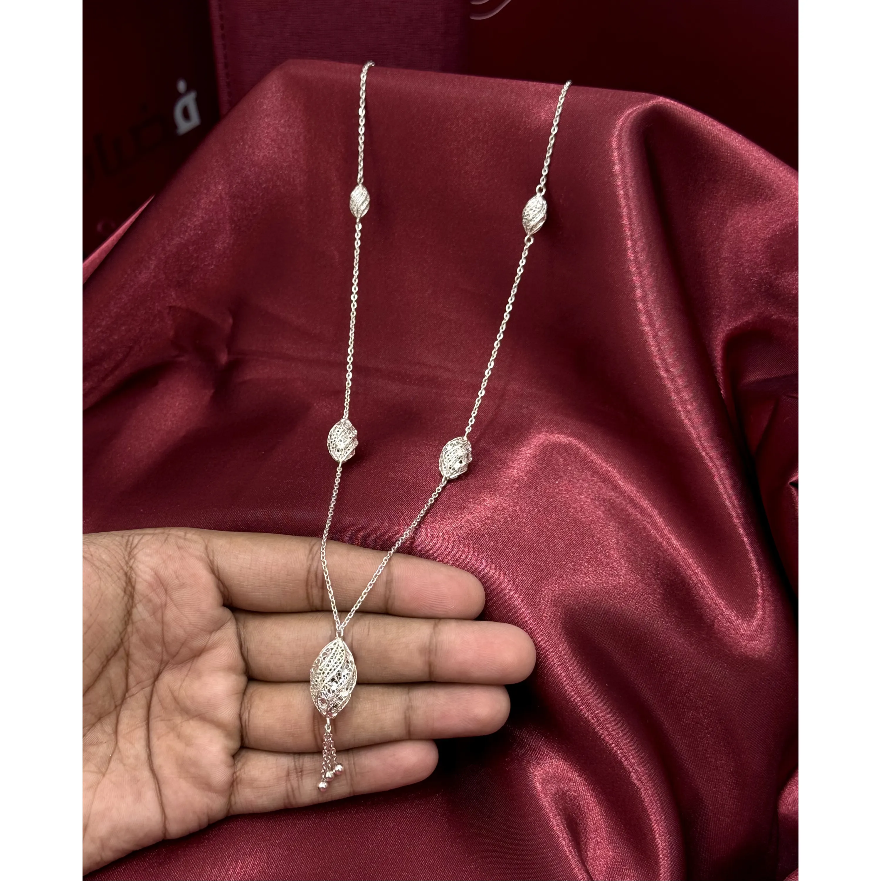 944 plated silver prayer beads necklace 944 plated silver prayer beads necklace