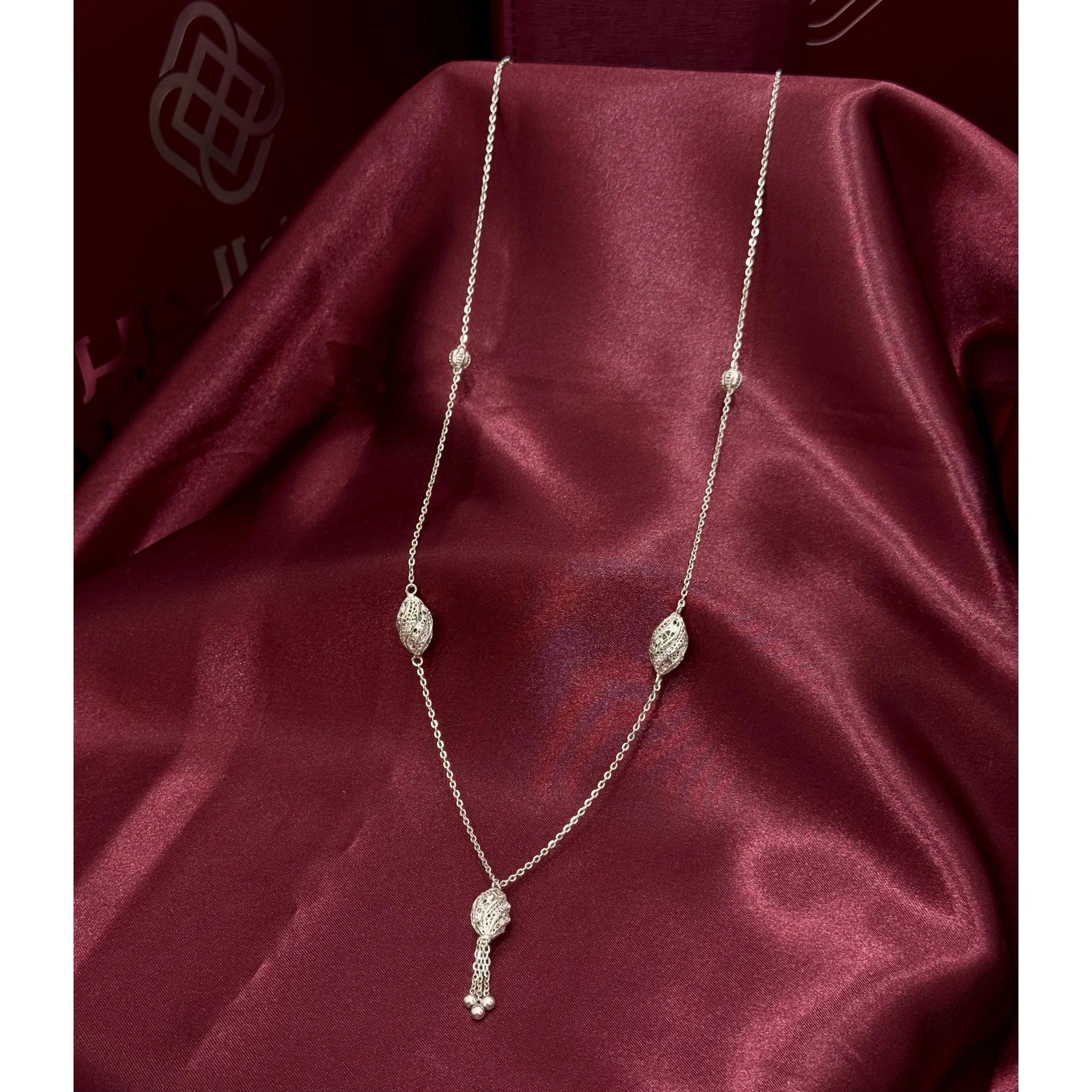 958 plated silver prayer beads necklace 958 plated silver prayer beads necklace