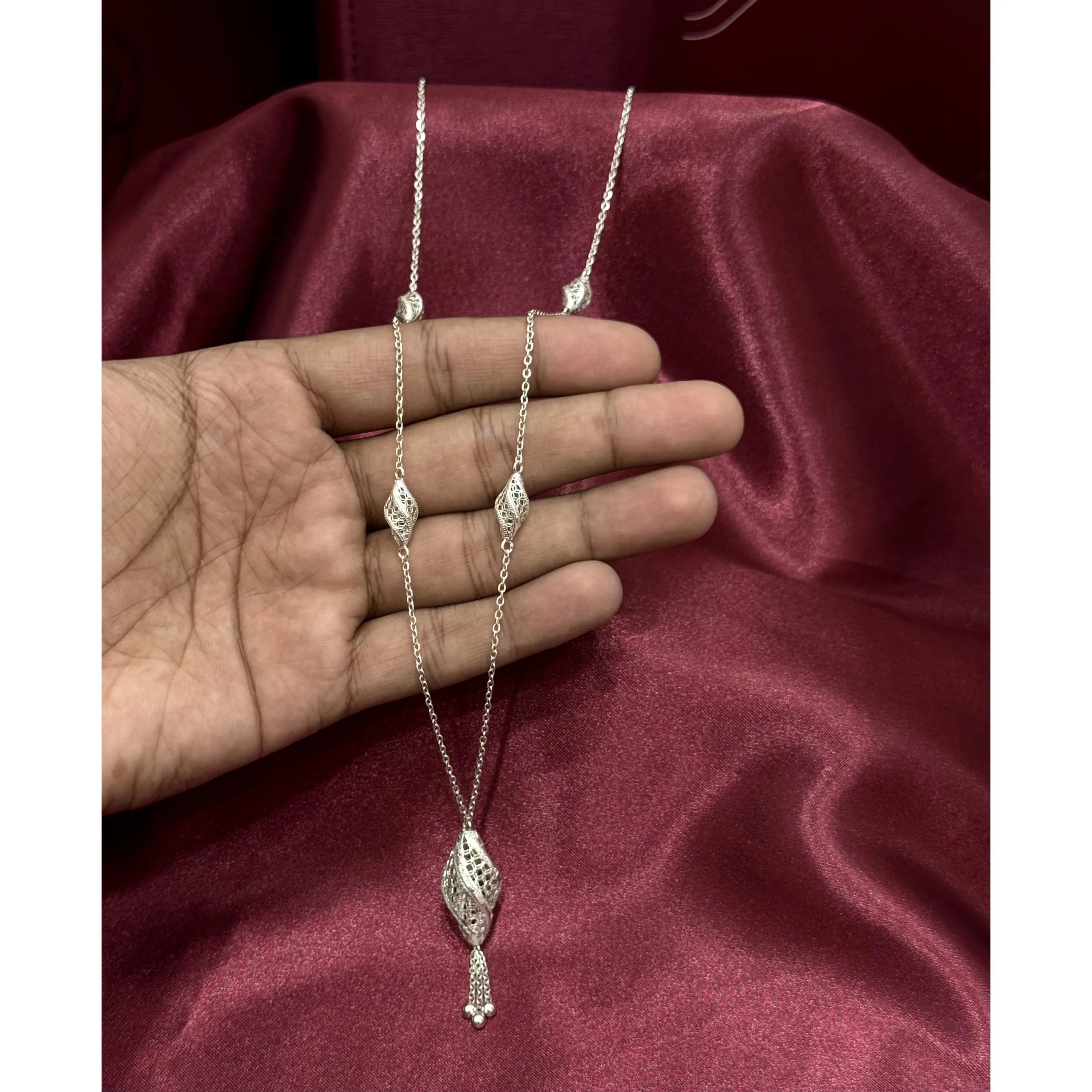 963 plated silver prayer beads necklace 963 plated silver prayer beads necklace