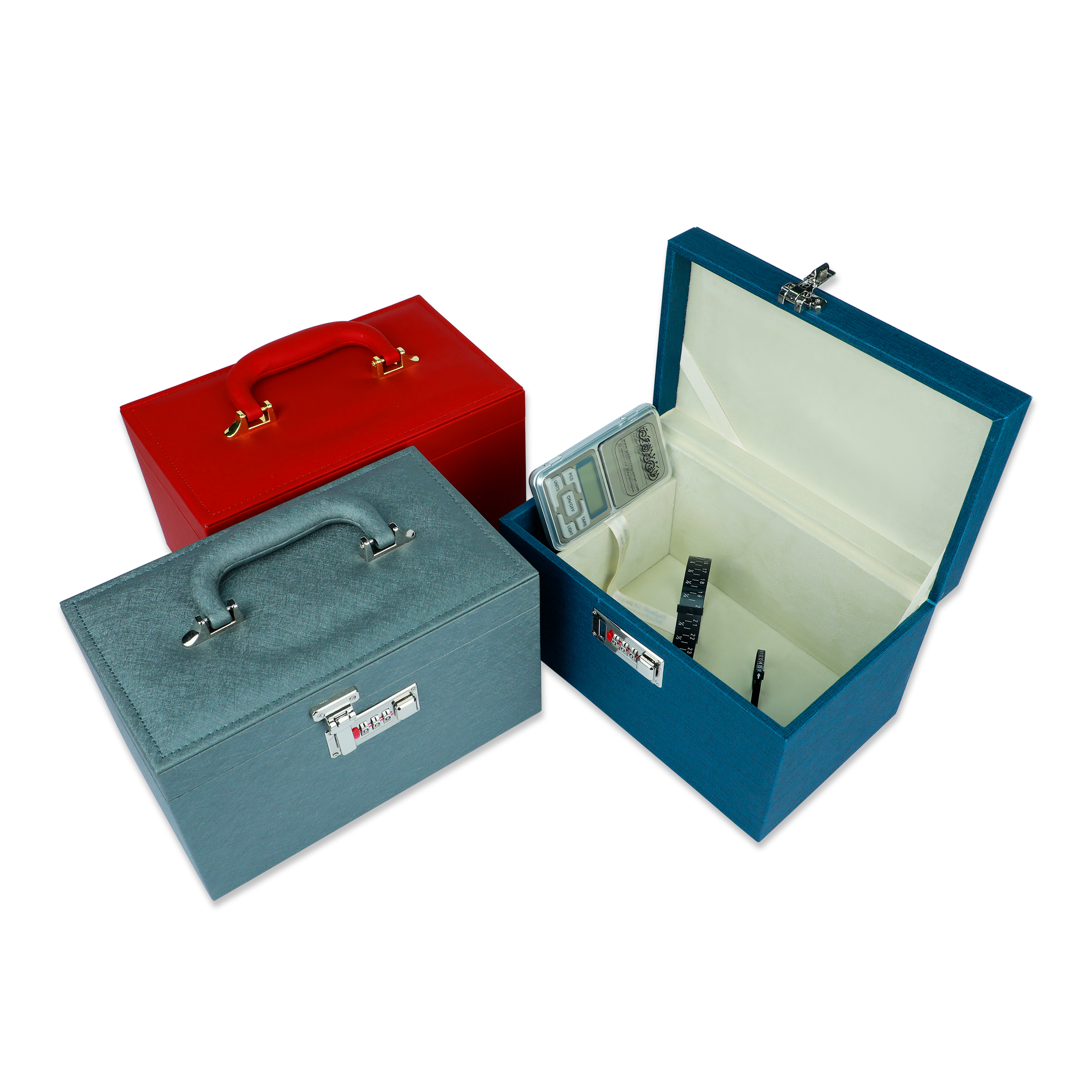 Jewelry storage box with useful accessories