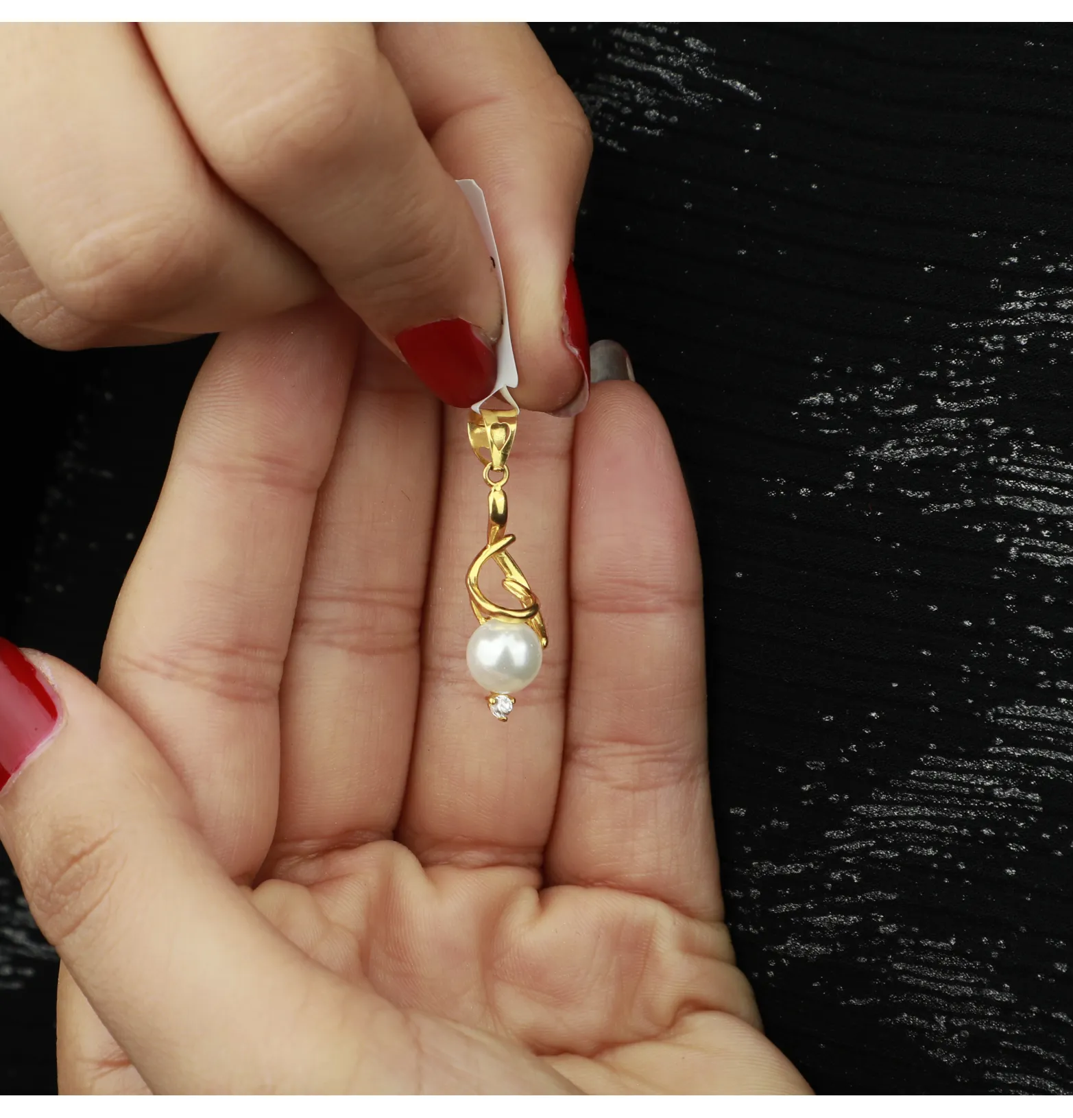 Heart-shaped pendant, 21 karat gold, Turkish made