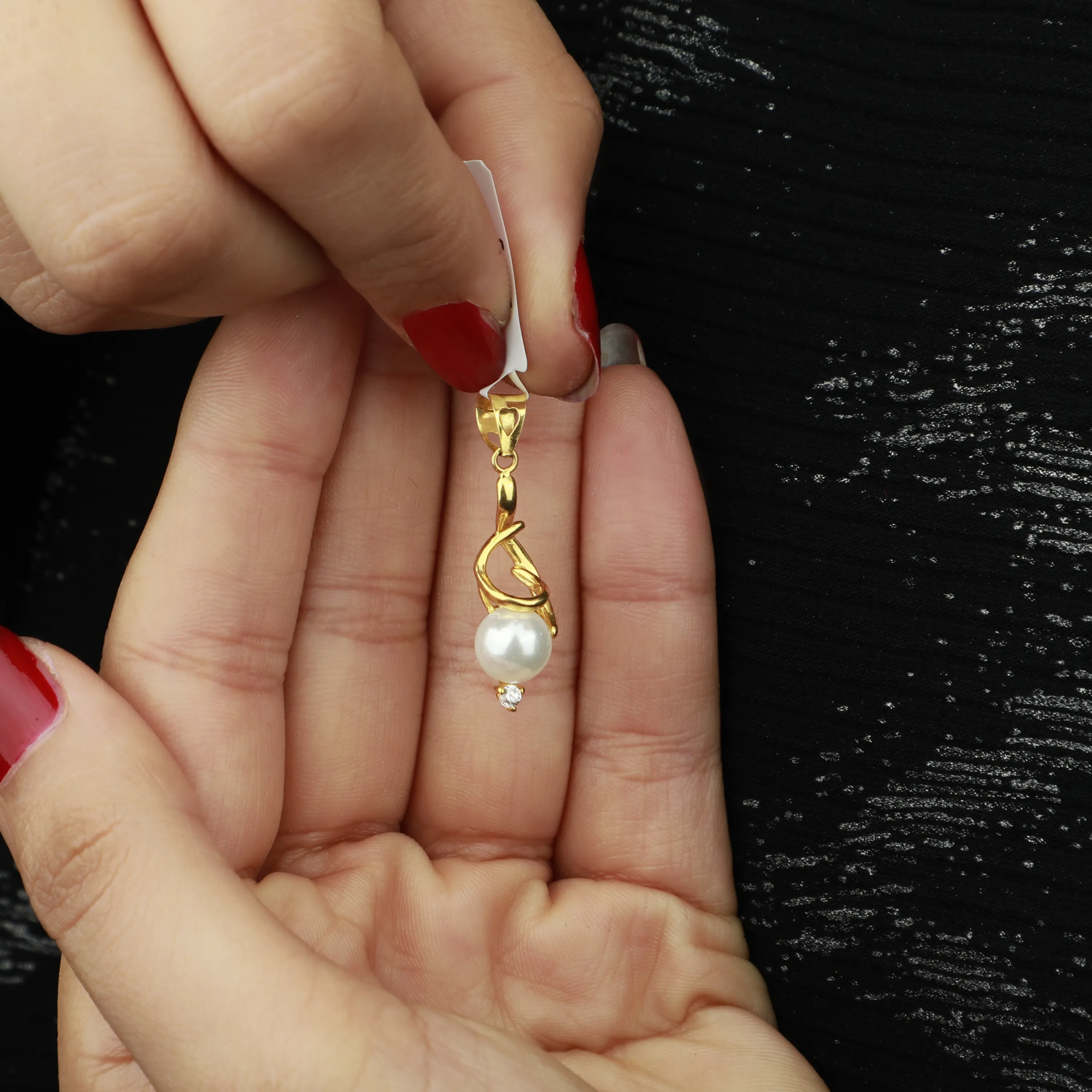 Heart-shaped pendant, 21 karat gold, Turkish made