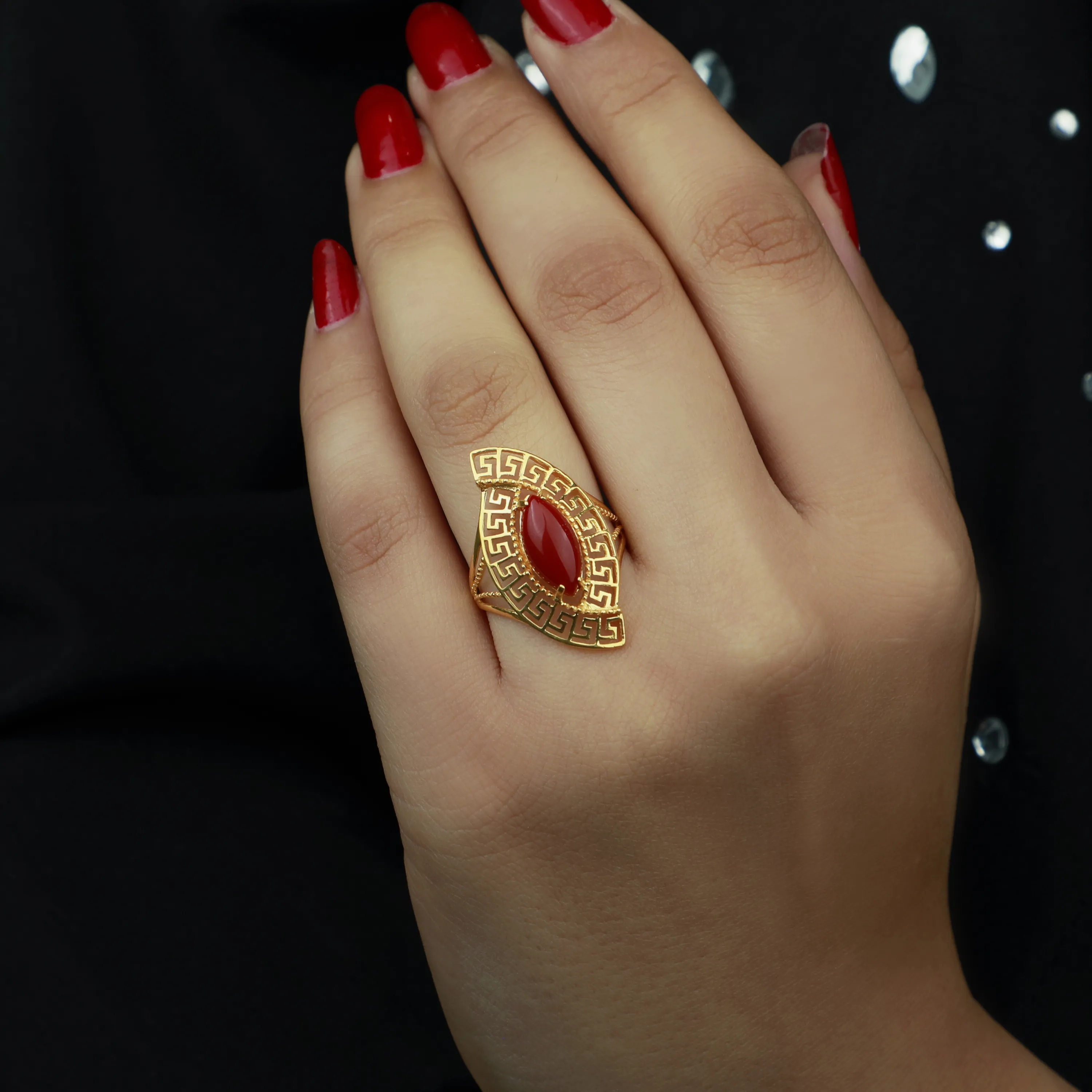 21-karat gold ring, Bahraini made