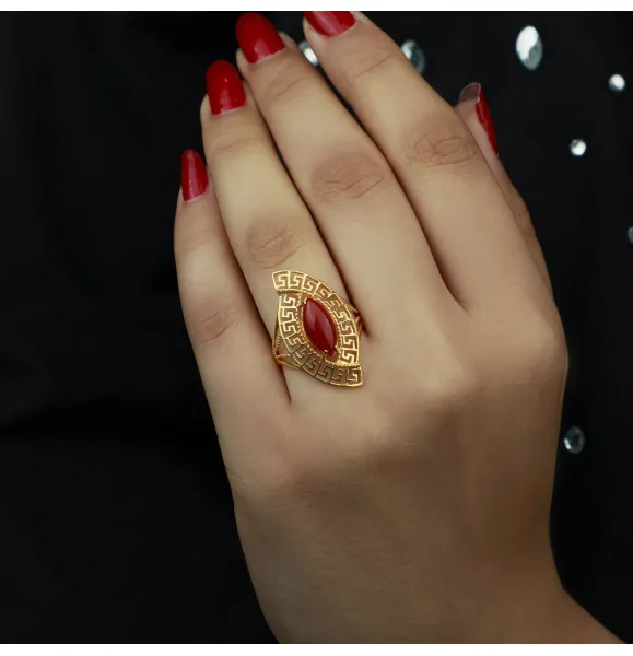 21-karat gold ring, Bahraini made - (N-0107)