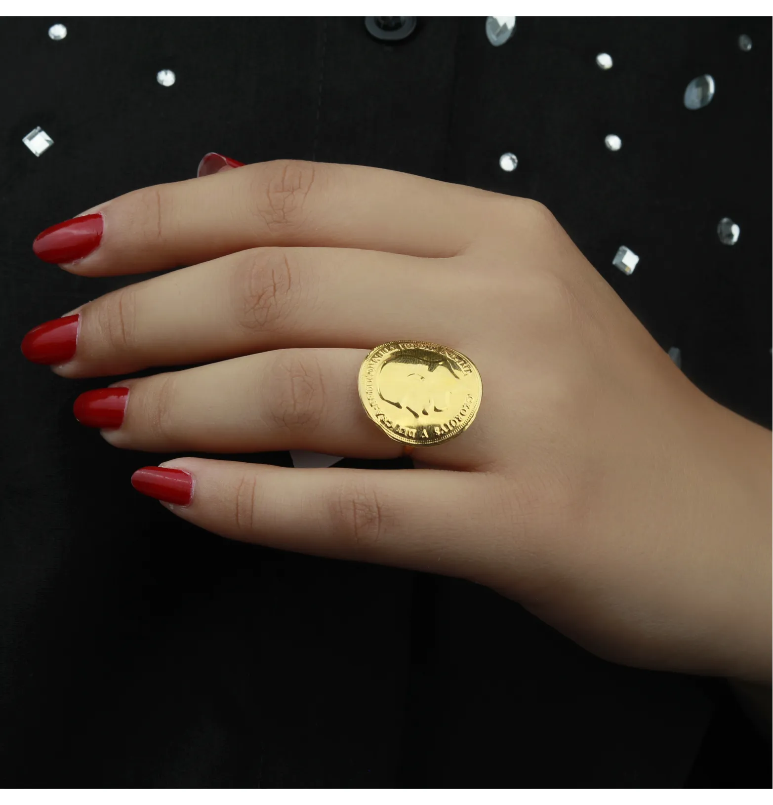 21-karat gold ring, Turkish made 21-karat gold ring, Turkish made