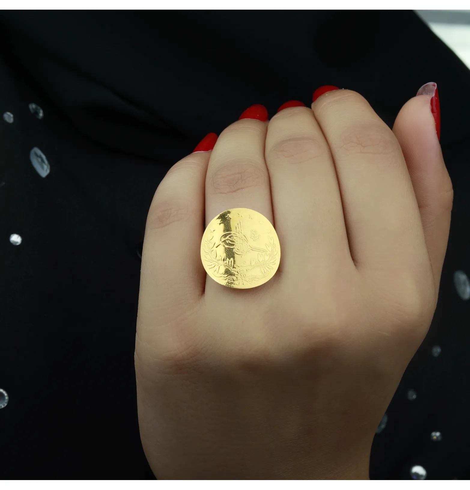 21-karat gold ring, Turkish made 21-karat gold ring, Turkish made