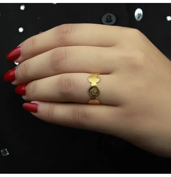 21-karat gold wedding rings, made in Kuwait - (N-0136)