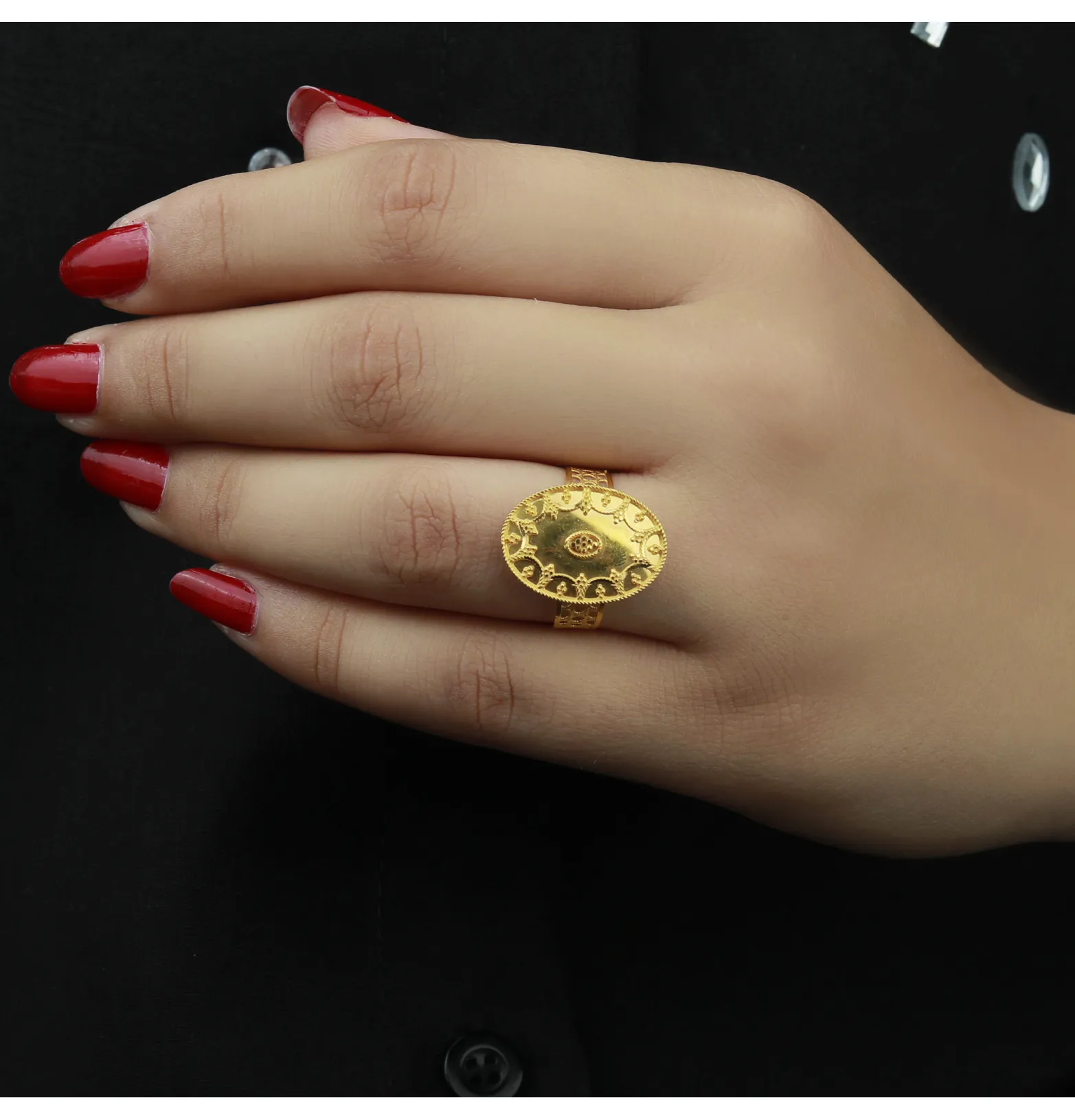 21-karat gold ring, Turkish made