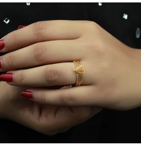 21-karat gold ring, Turkish made - (N-0141)