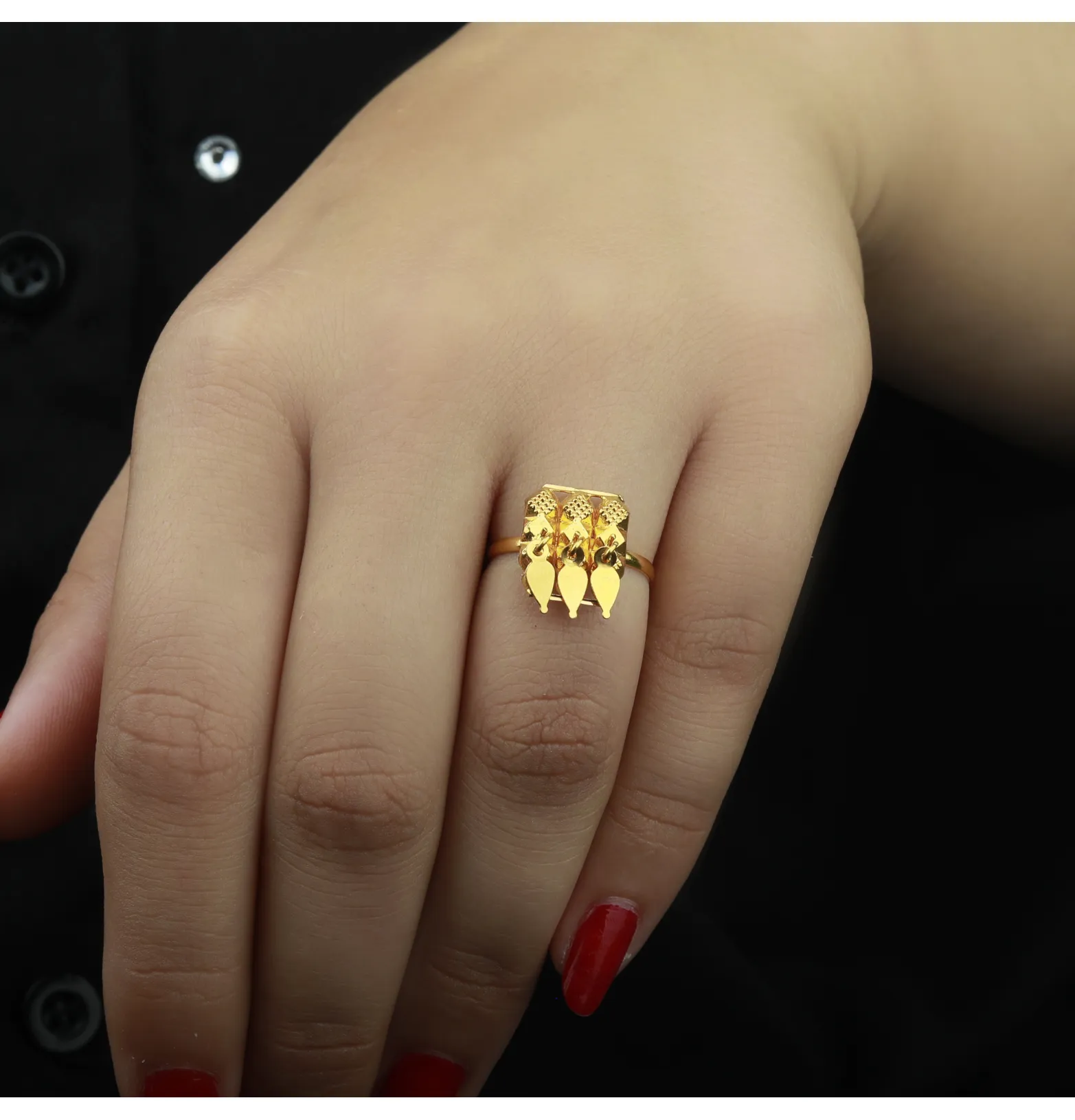 21-karat gold ring, made in the UAE 21-karat gold ring, made in the UAE
