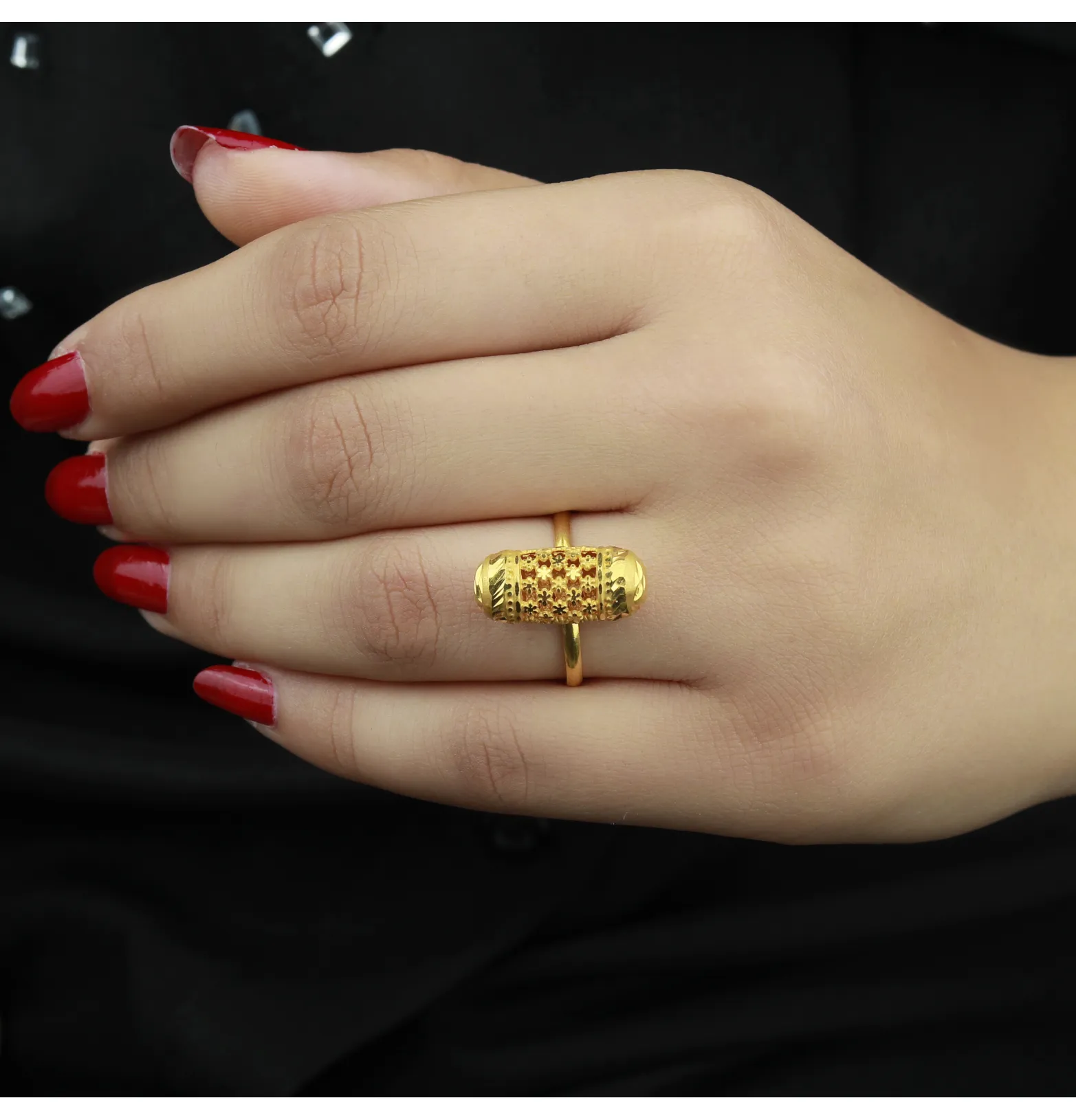 21-karat gold ring, Omani made 21-karat gold ring, Omani made