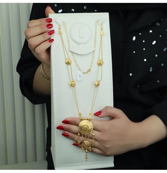 21-karat gold necklace, Omani made - (N-0178) 21-karat gold necklace, Omani made - (N-0178)