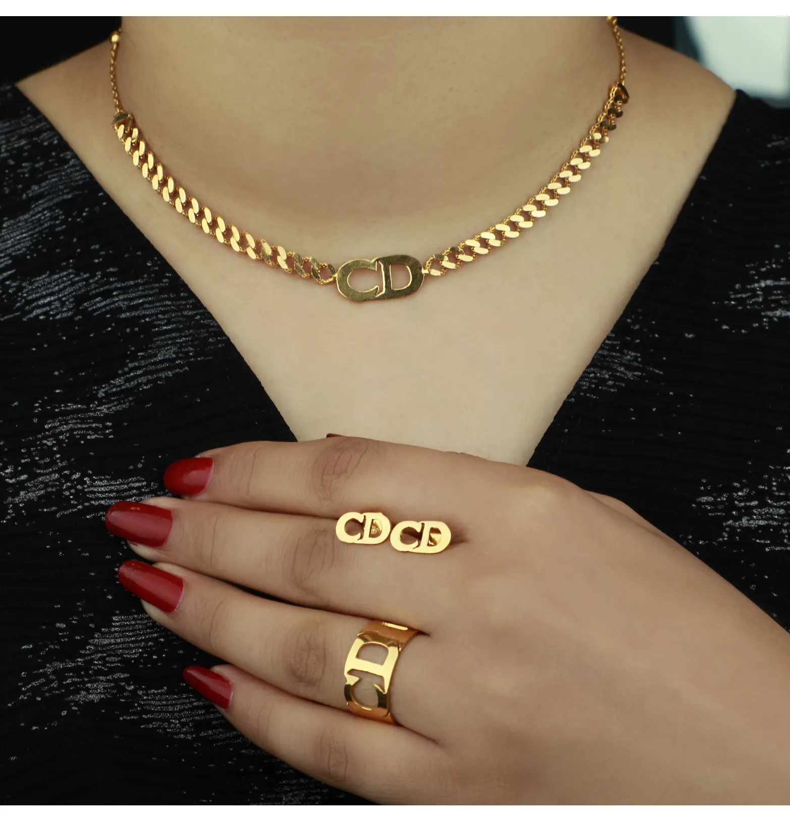 21-karat gold set, Turkish made