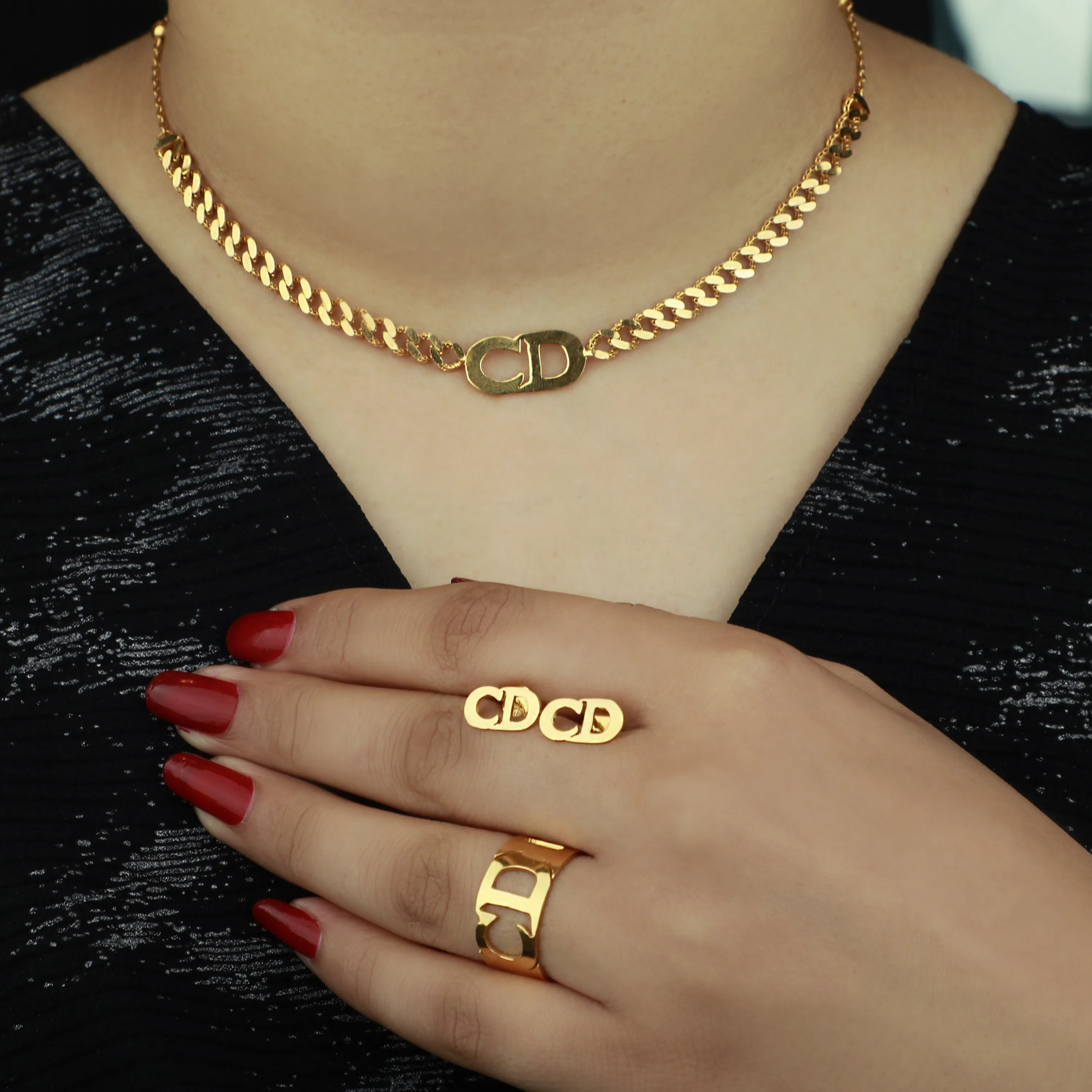 21-karat gold set, Turkish made