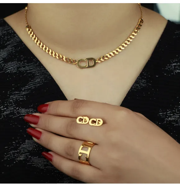 21-karat gold set, Turkish made - (N-0183)