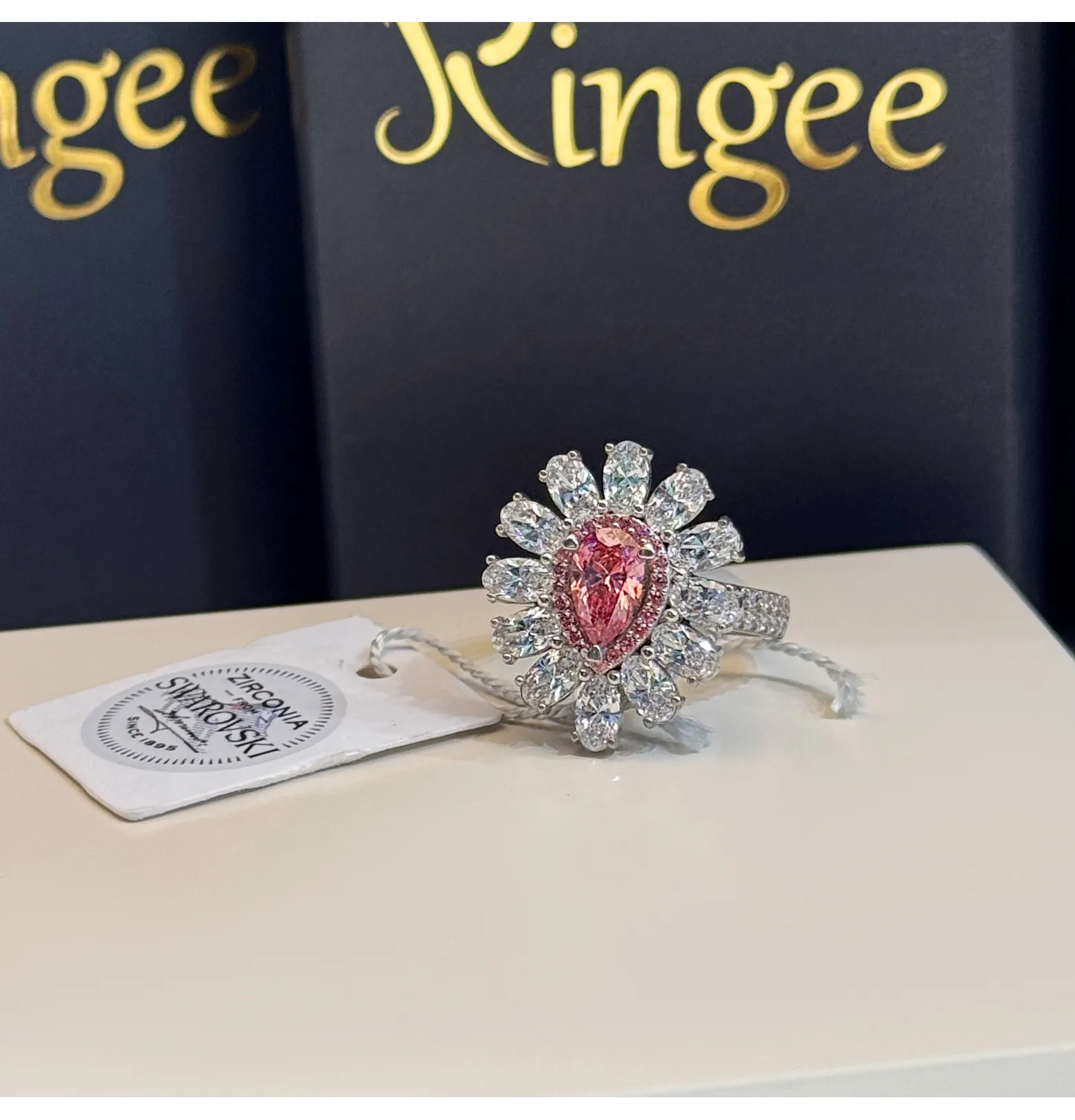 925 Sterling Silver Ring with Swarovski Zircon