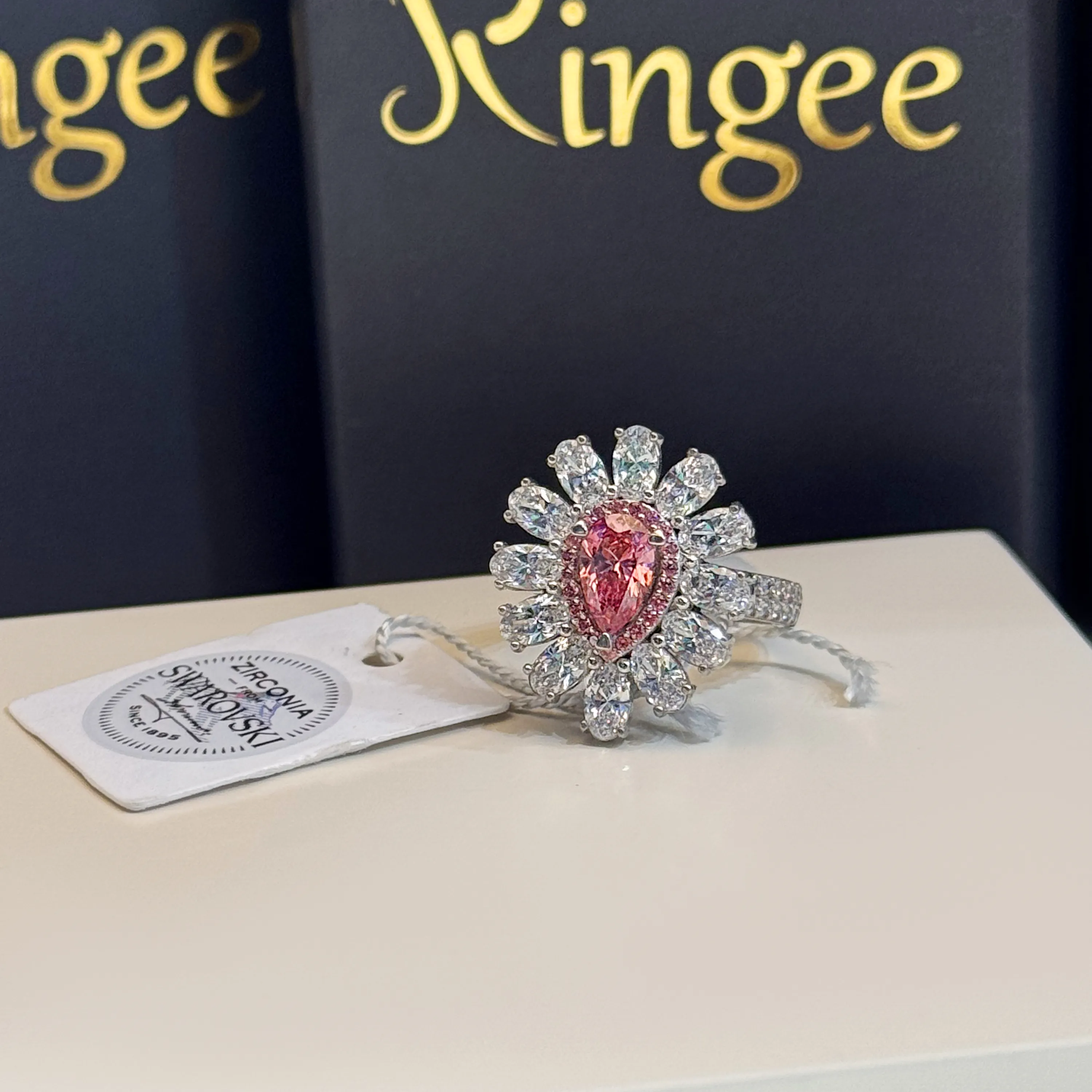 925 Sterling Silver Ring with Swarovski Zircon