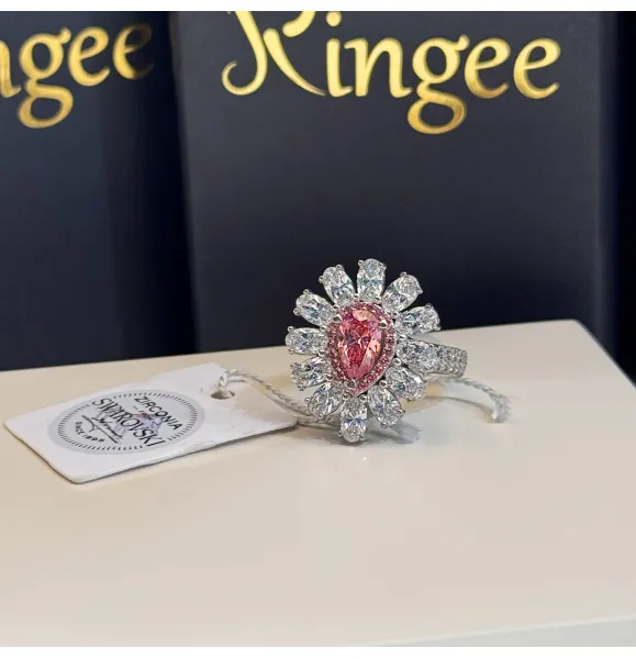 925 Sterling Silver Ring with Swarovski Zircon