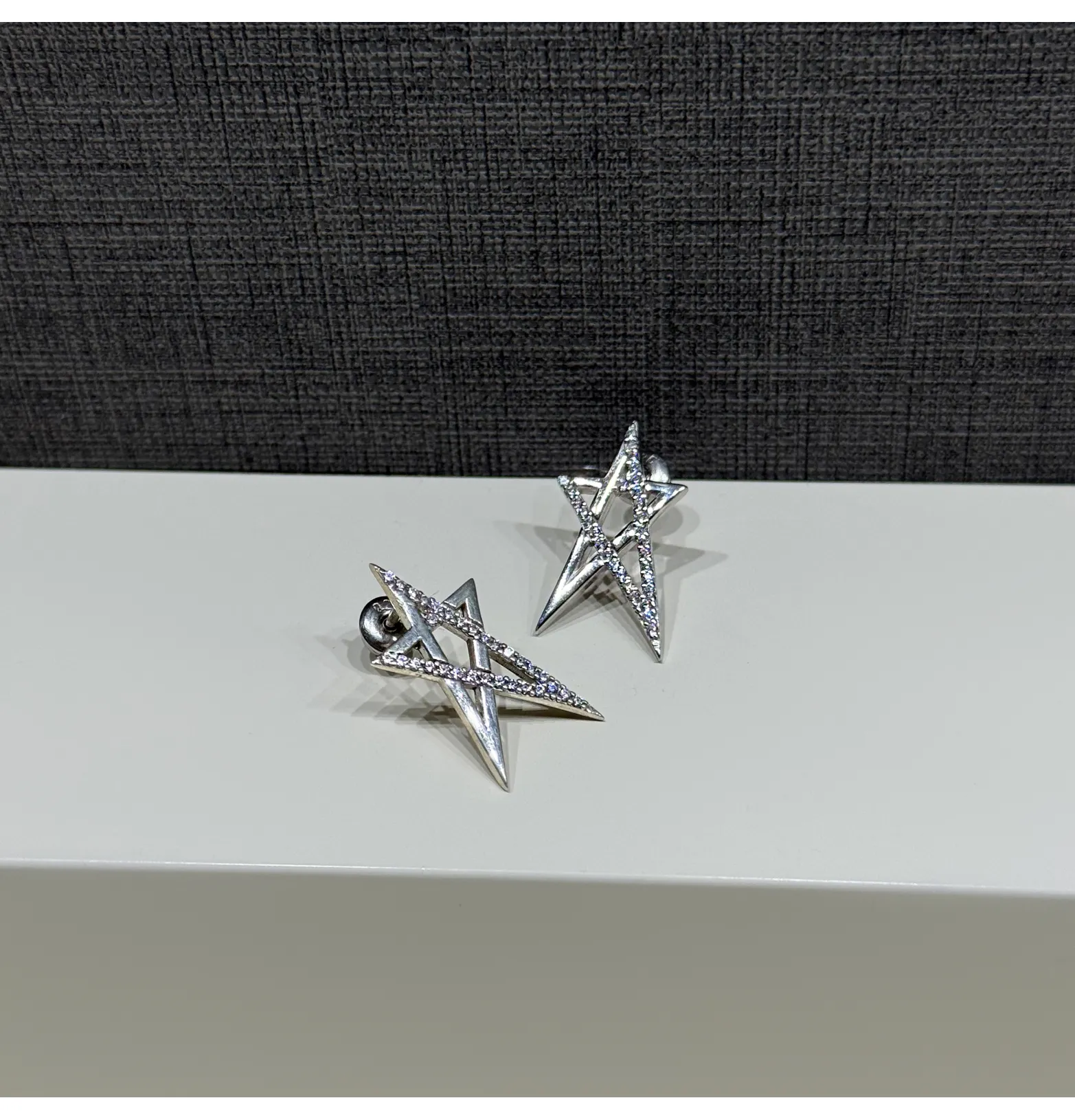 925 Sterling Silver Swarovski Zircon Hoop Earrings