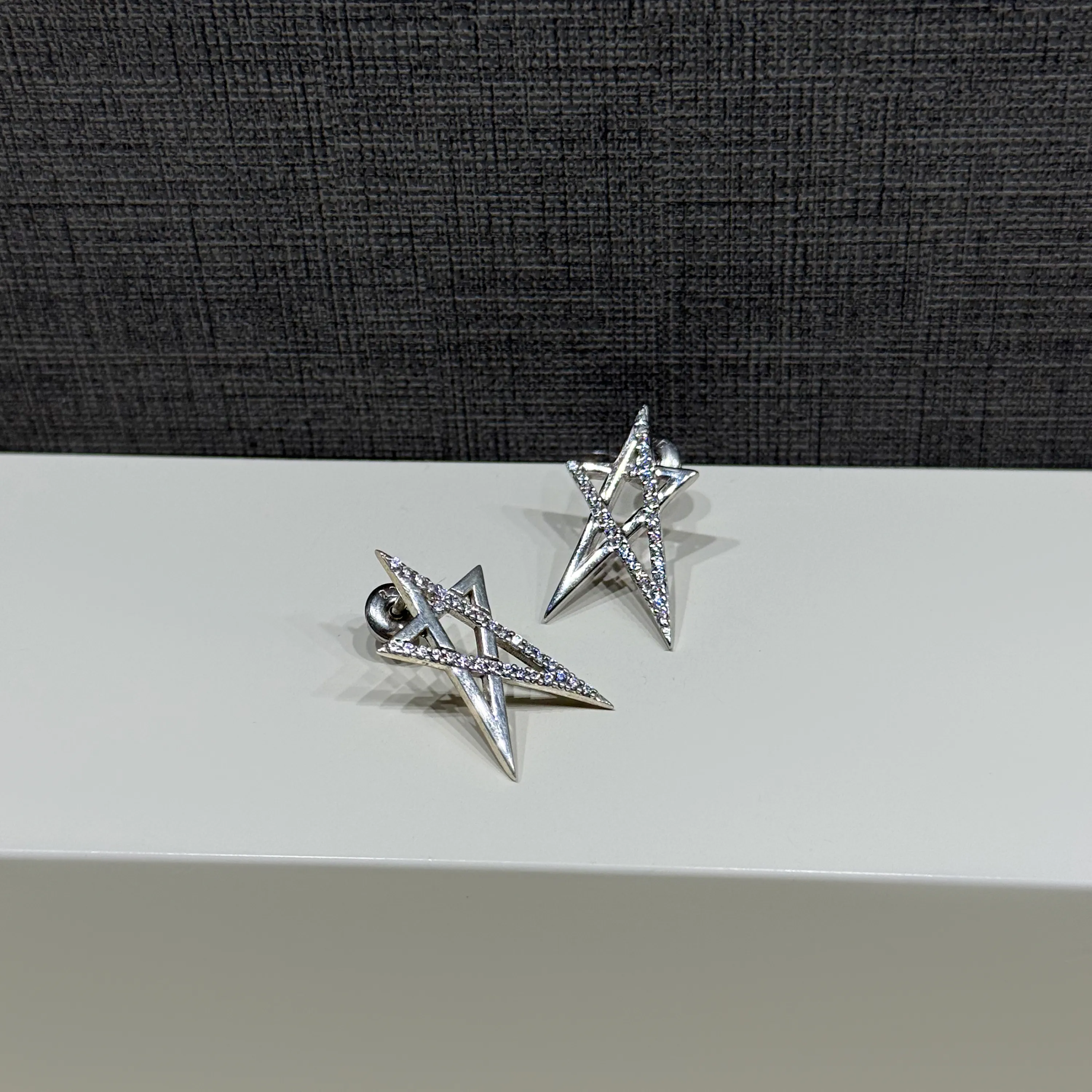 925 Sterling Silver Swarovski Zircon Hoop Earrings