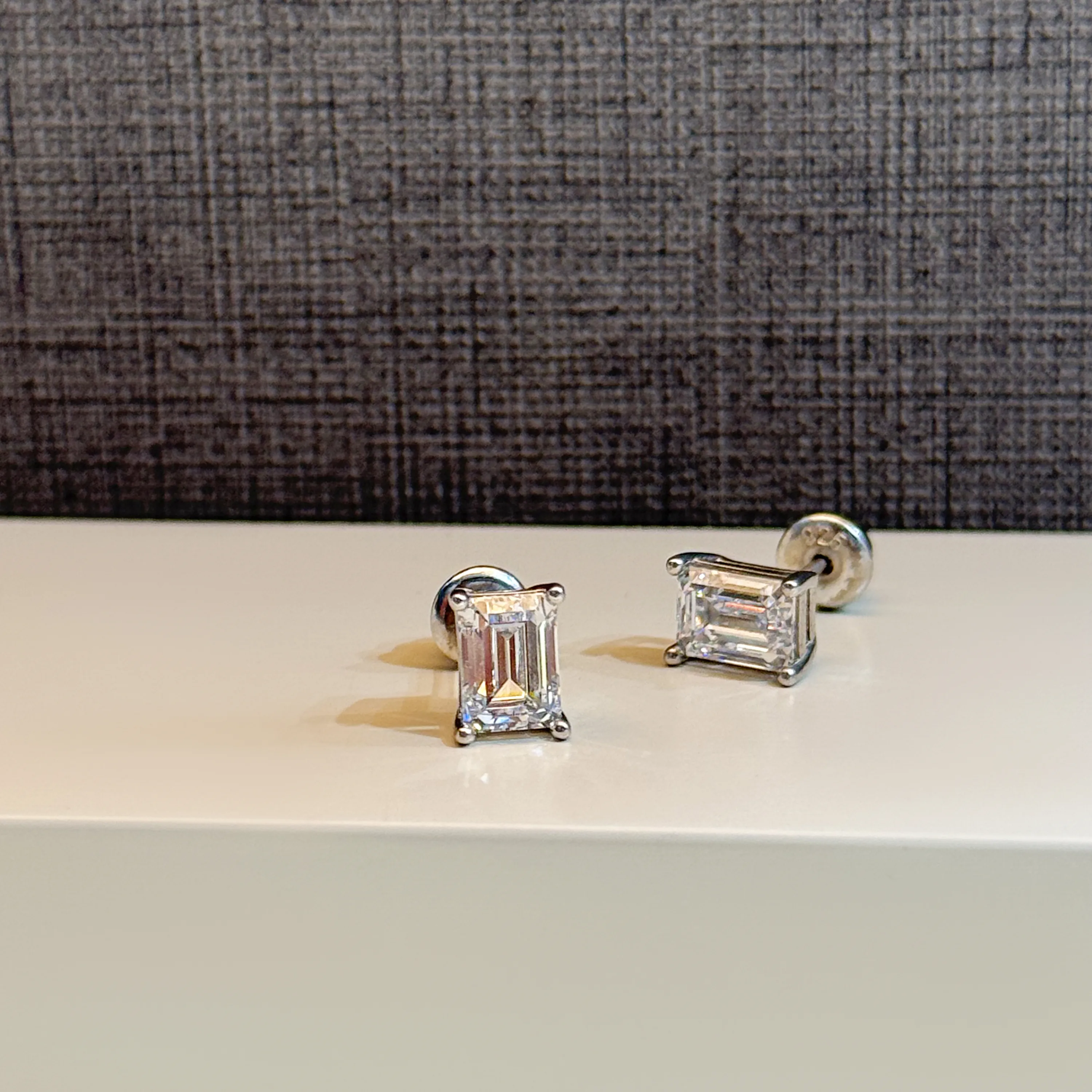 925 Sterling Silver Swarovski Zircon Hoop Earrings