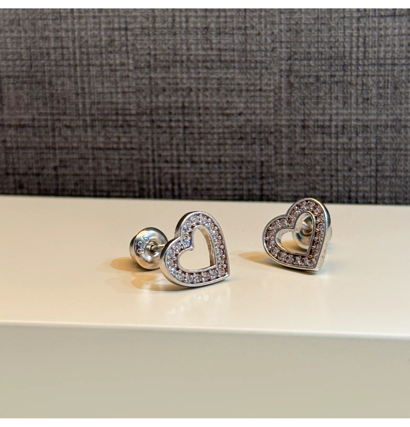 925 Sterling Silver Swarovski Zircon Hoop Earrings